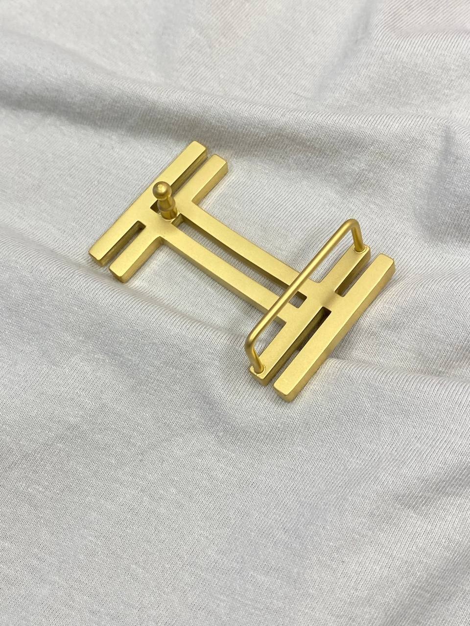 H 32mm 1.25` Belt Buckle Gold Tone Double H Replacement Buckle