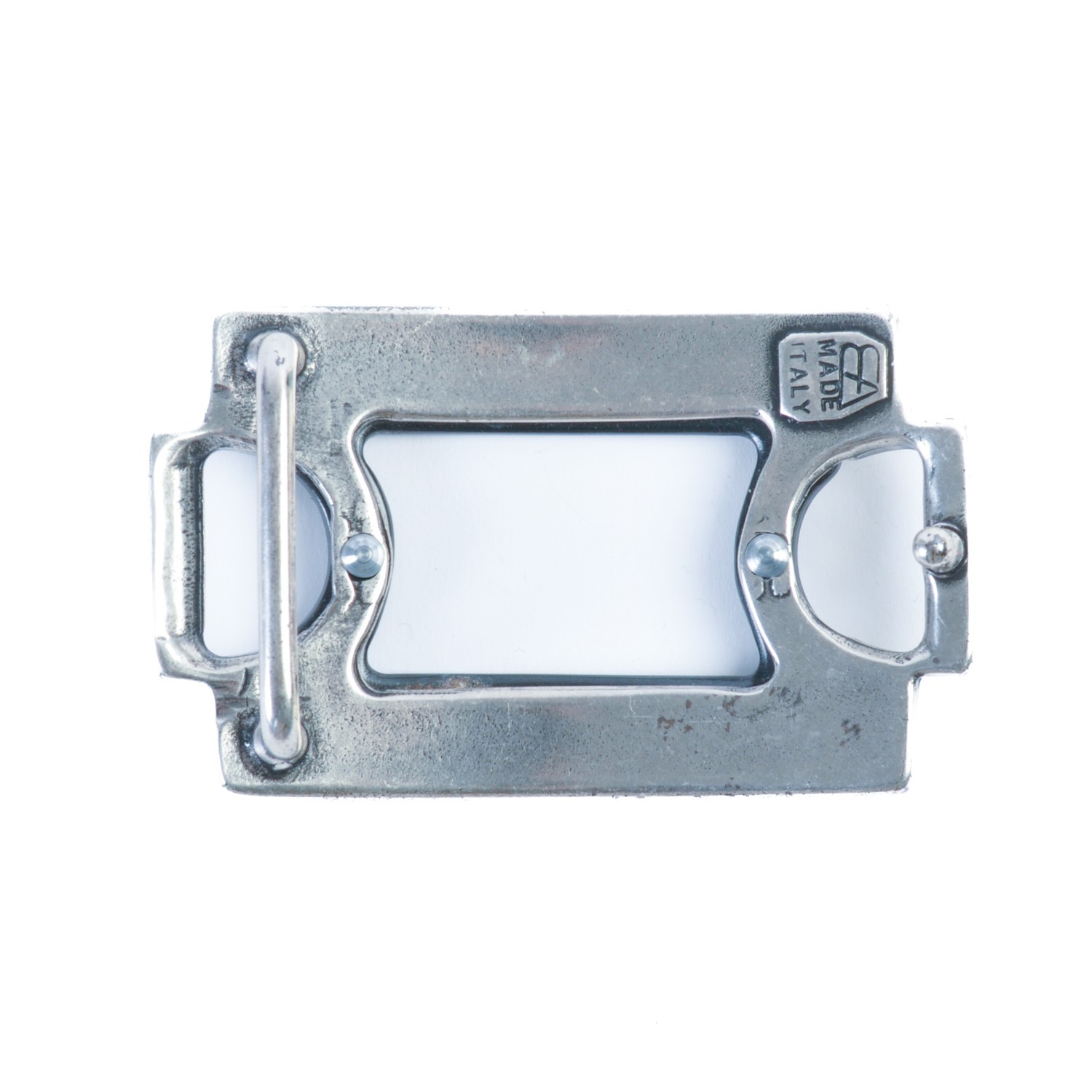 Elliot Rhodes Black and Silver Metal Belt Buckle 37688