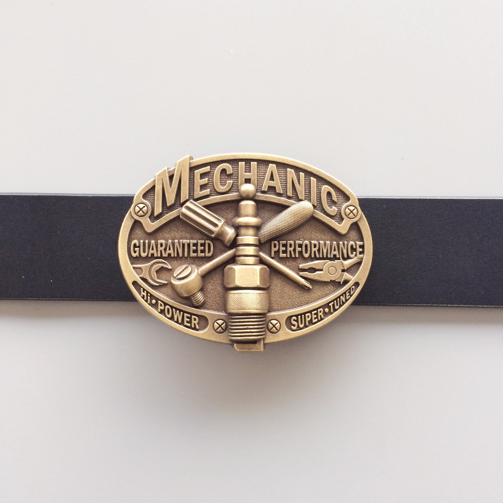 Vintage Bronze Plated Mechanic Trades Tradesman Belt Buckle also Stock in the US