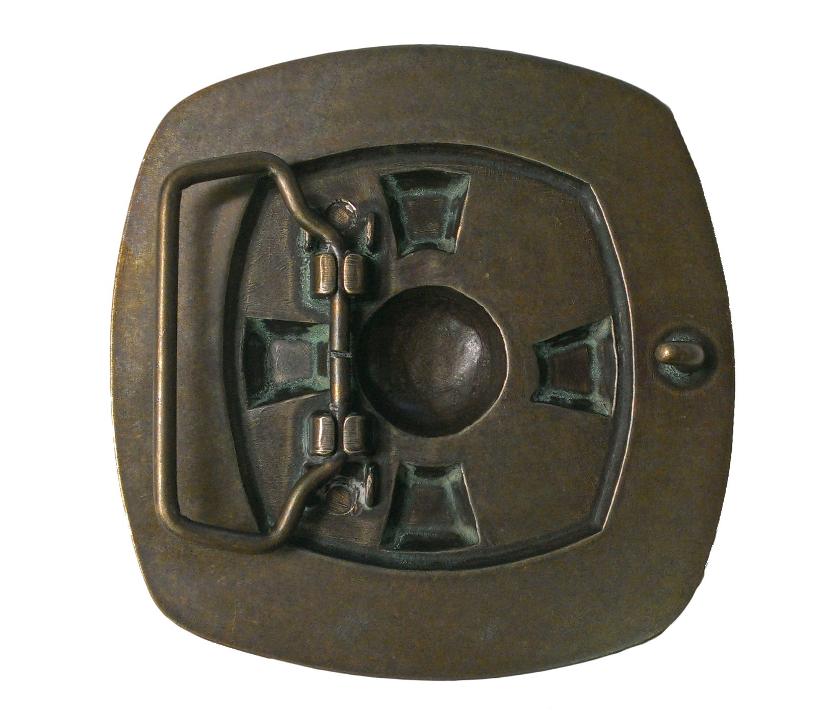 Celtic Cross – Brass Antique Patina Finish Belt Buckle