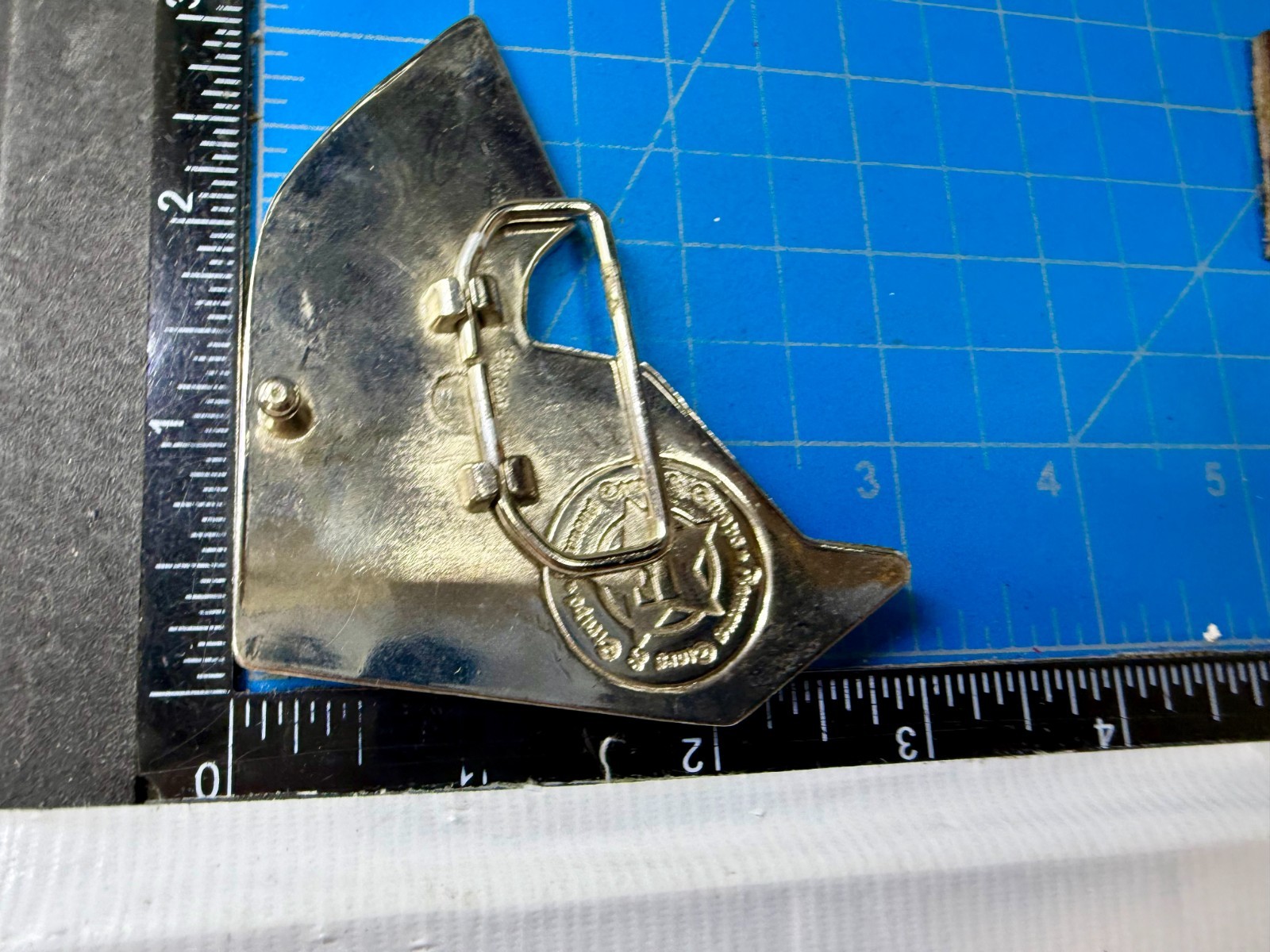 Famous Stars and Straps F Logo Belt Buckle Silver Black Metal Y2K