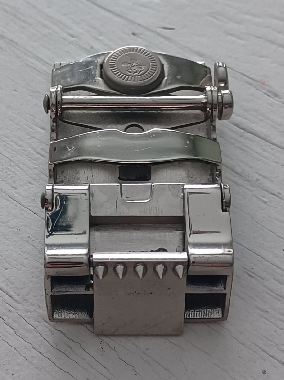 Santa Barbara Polo and Racquet Club Belt Buckle SBPRC Maroon Leather Silver Tone