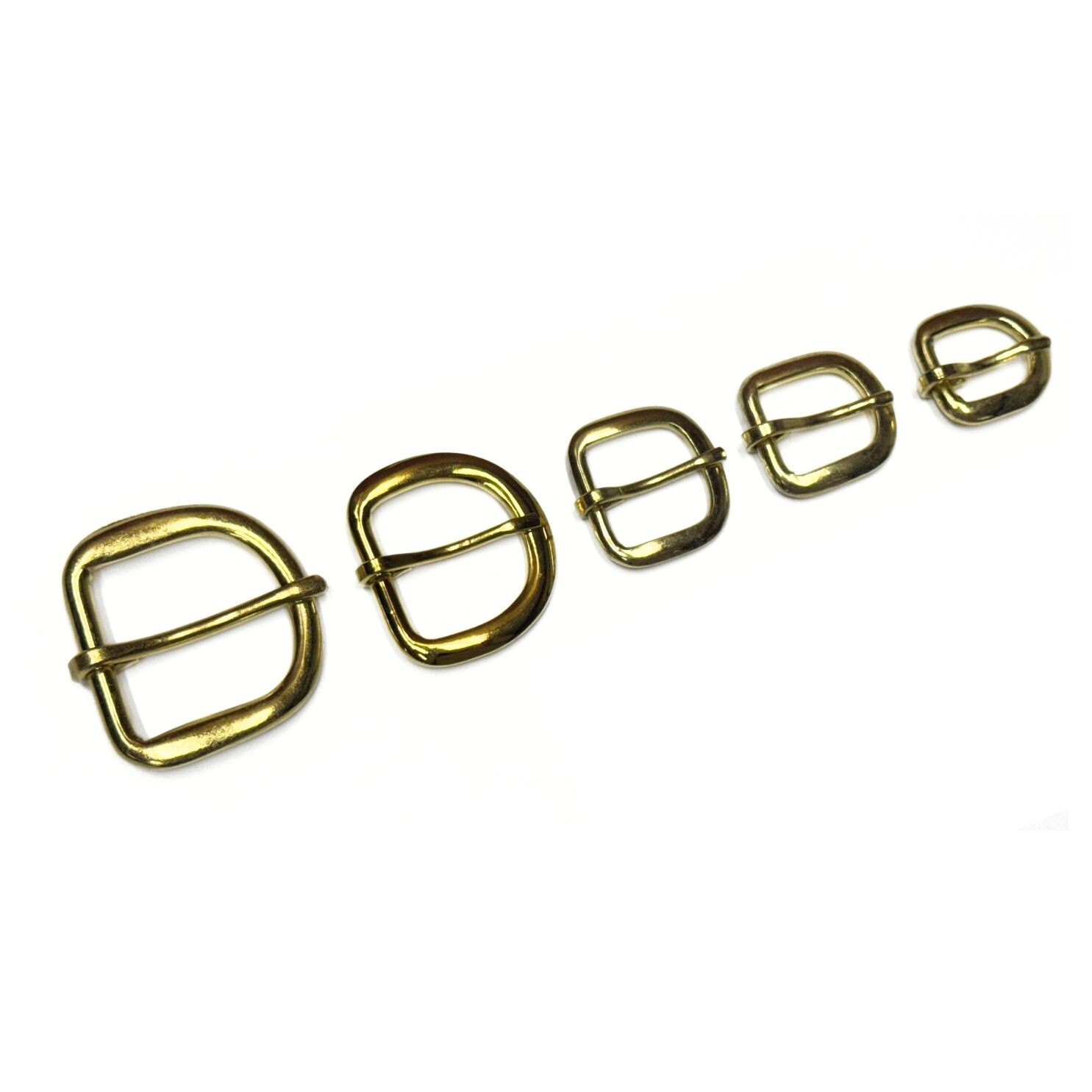 12 Pack Economy Rounded Gilt Belt Buckles – 1 1/4&Prime;, 1&Prime;, 3/4&Prime;, 5/8&Prime;, or 1/2&Prime;