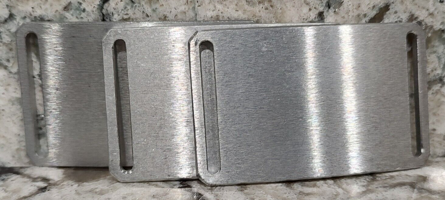 GRIP6 BELT BUCKLE – CLASSIC STYLE – RAW ALUMINIUM – 1.5 INCH WIDE