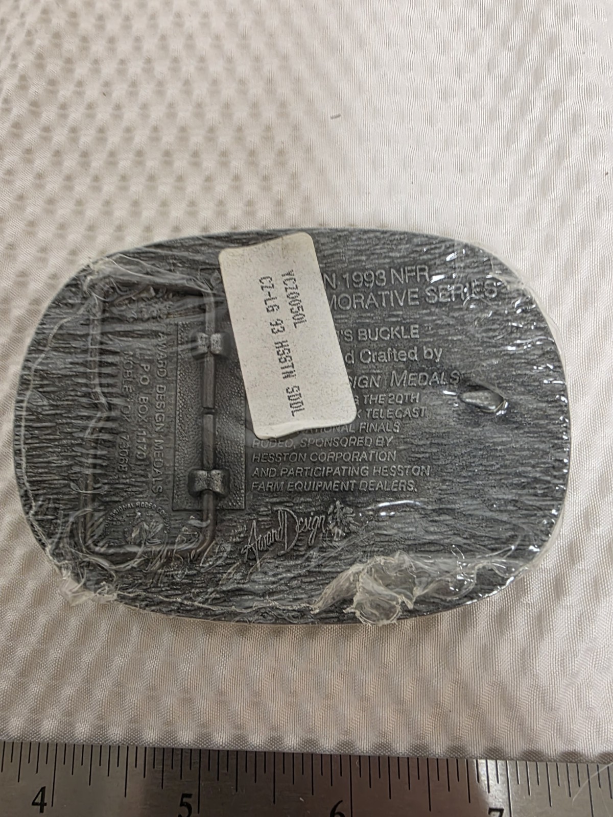 National Finals Rodeo 1993 Belt Buckle Hesston Commemorative New Shrink Wrapped