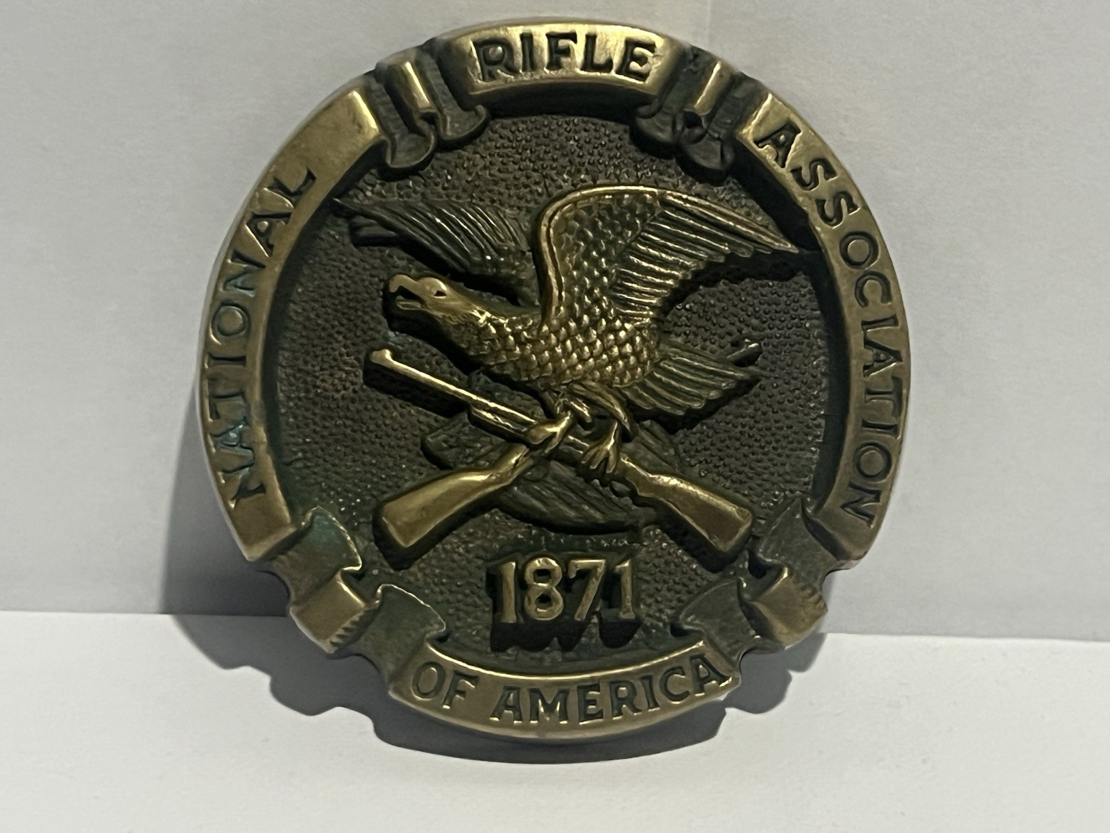 Vintage Brass Belt Buckle 1978 NRA National Rifle Association Of America 1871