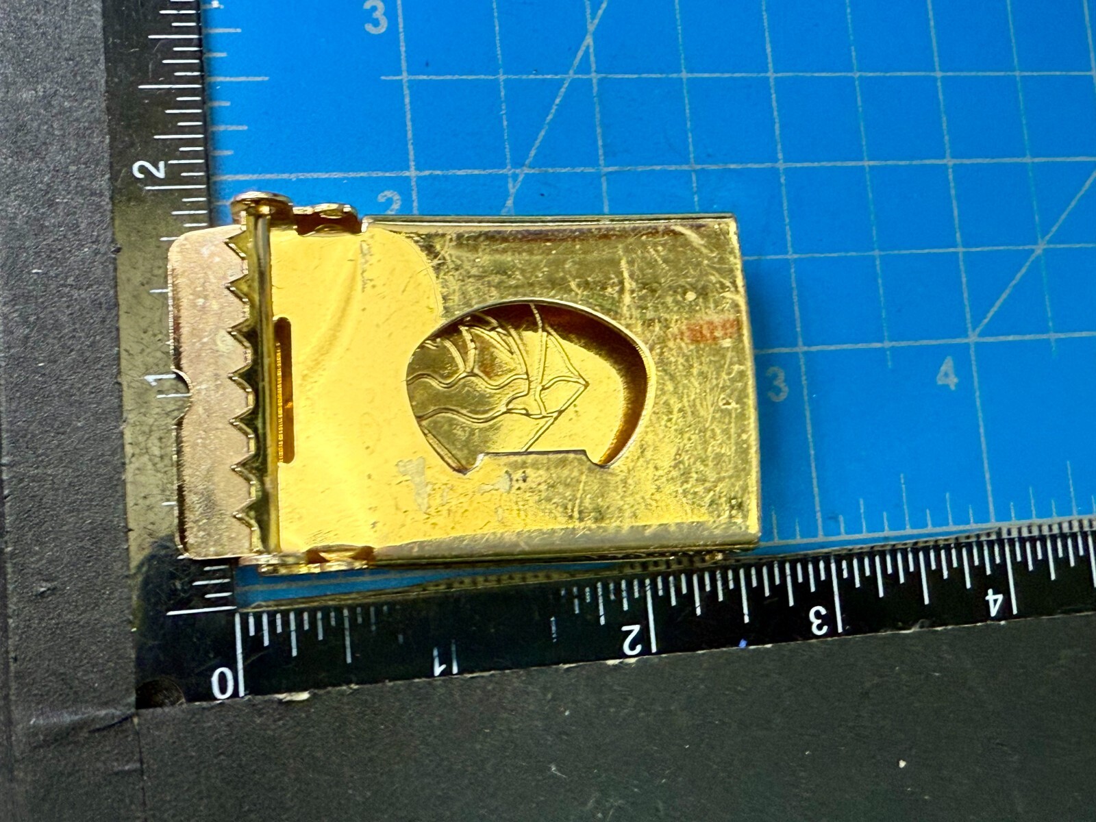 Amazon River Rare Pink Dolphin Jumping Nautical Gold Color Ratchet Belt Buckle