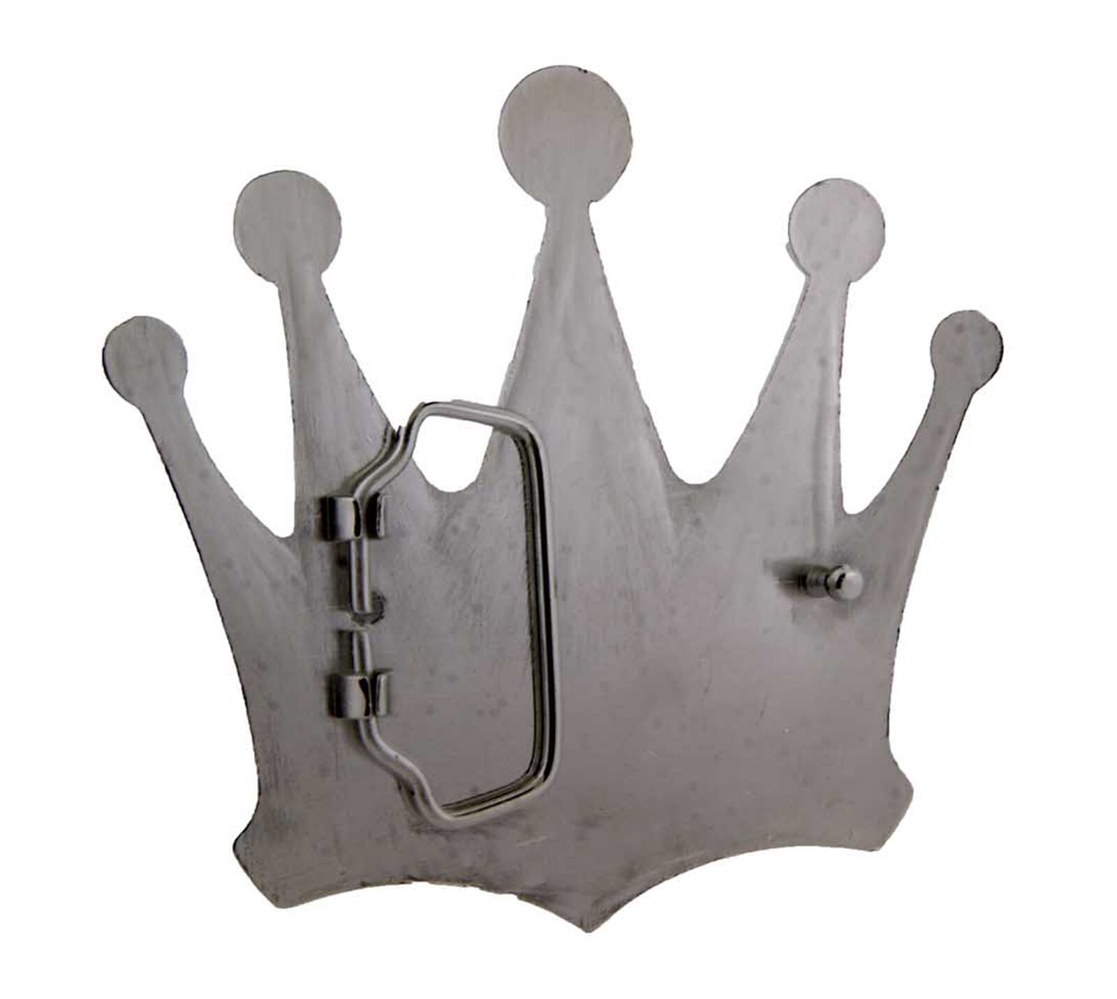 New Men Women Crown Belt Buckle Silver Chrome Metal Western Cowboy Rodeo Fashion
