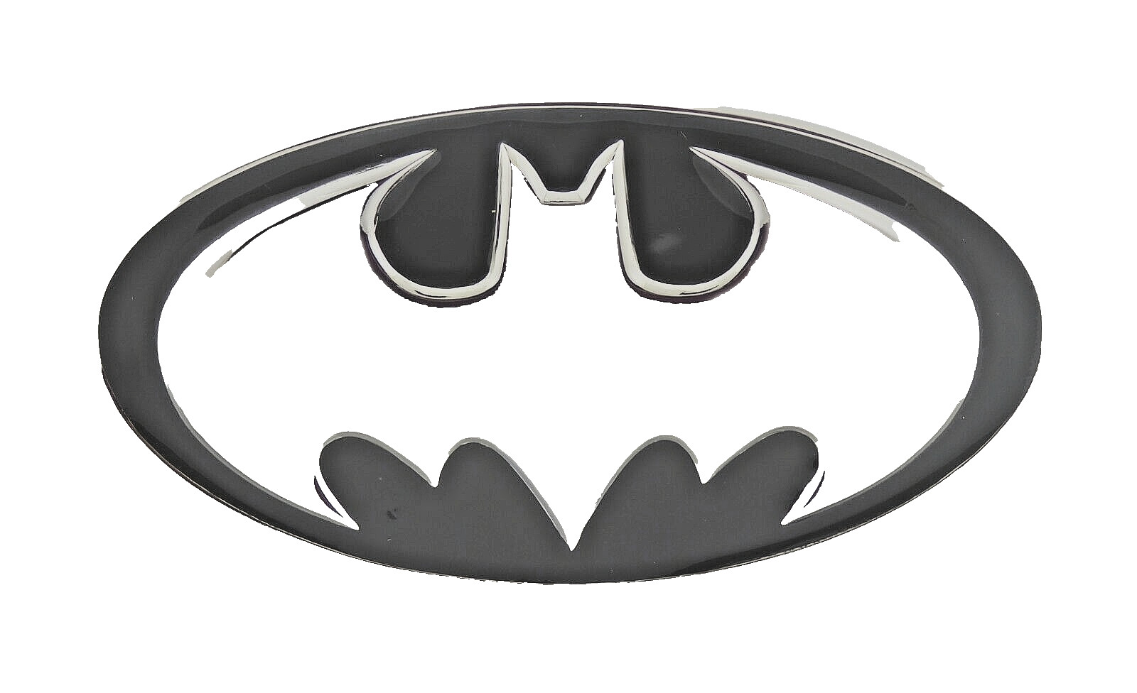 Batman 3d belt buckle Halloween Costume BLACK SILVER BEGINS LOGO DC Comics Men