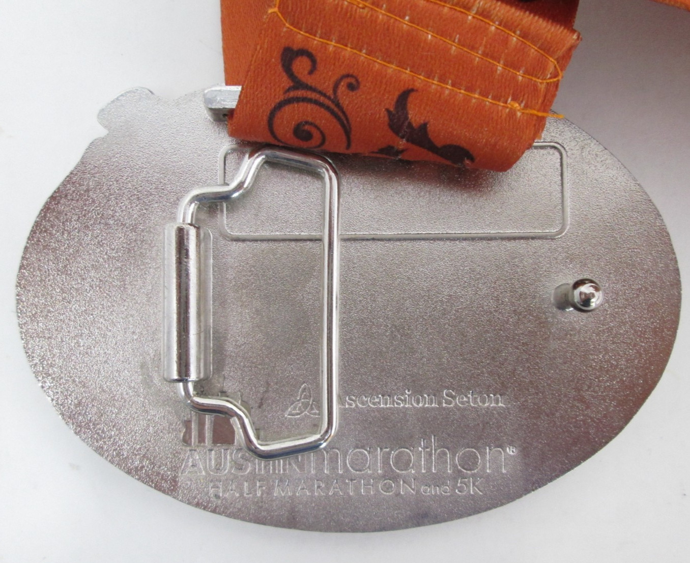 2019 Austin Half Marathon Belt Buckle w Lanyard Ribbon Running Texas Finisher