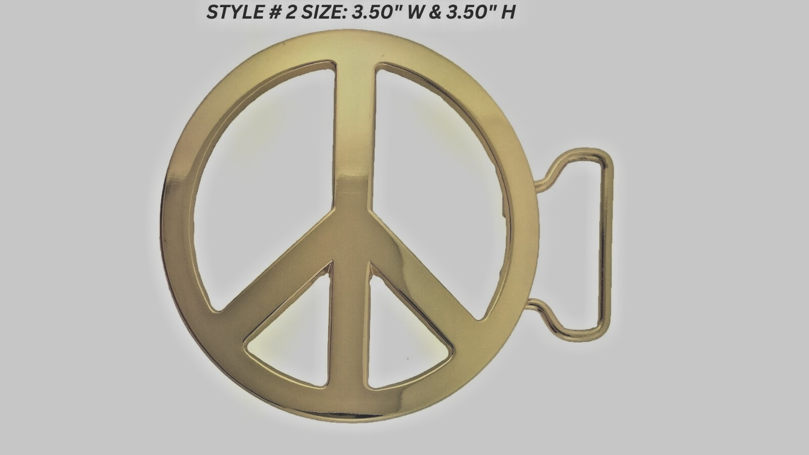 New Men Women Peace Sign Belt Buckle Symbol Dove Peace-Lover-Keeper Gold Metal