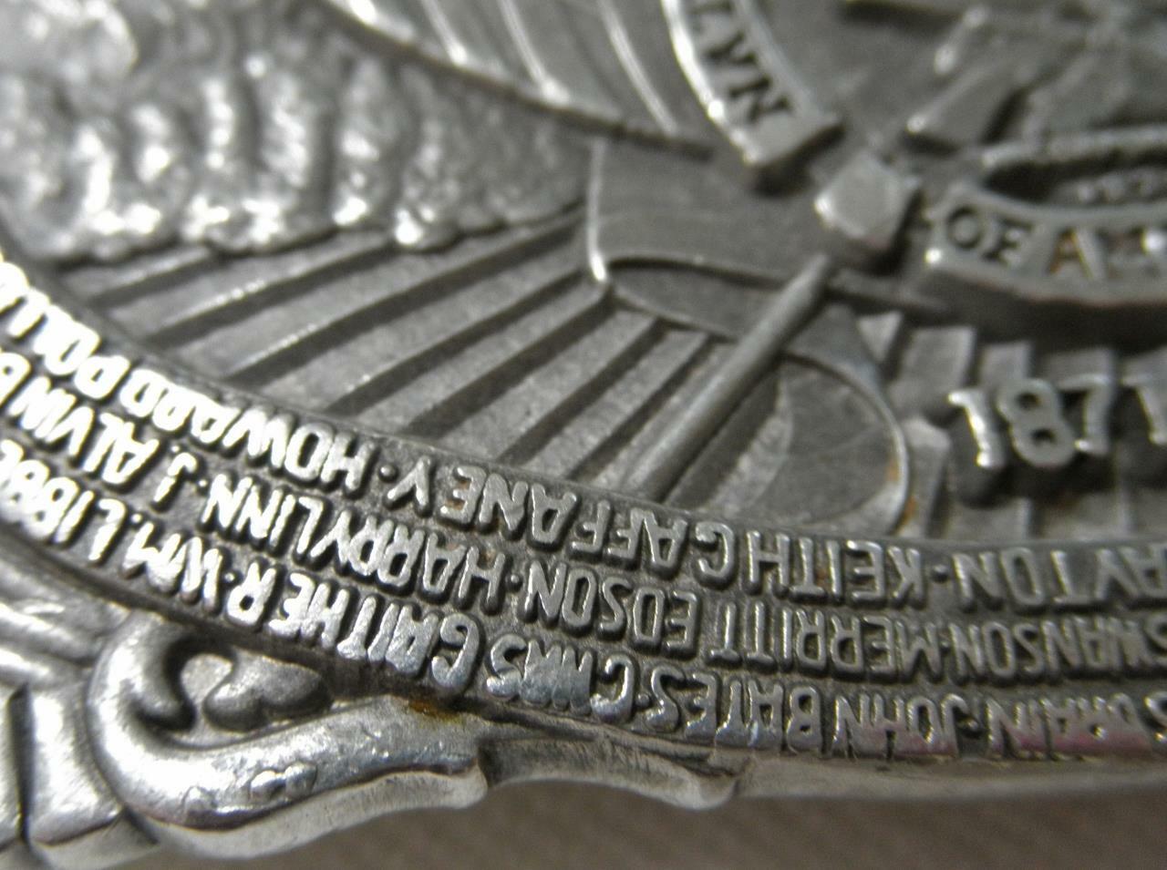 NRA National Rifle Association Pewter Belt Buckle, Collectors Series 1989