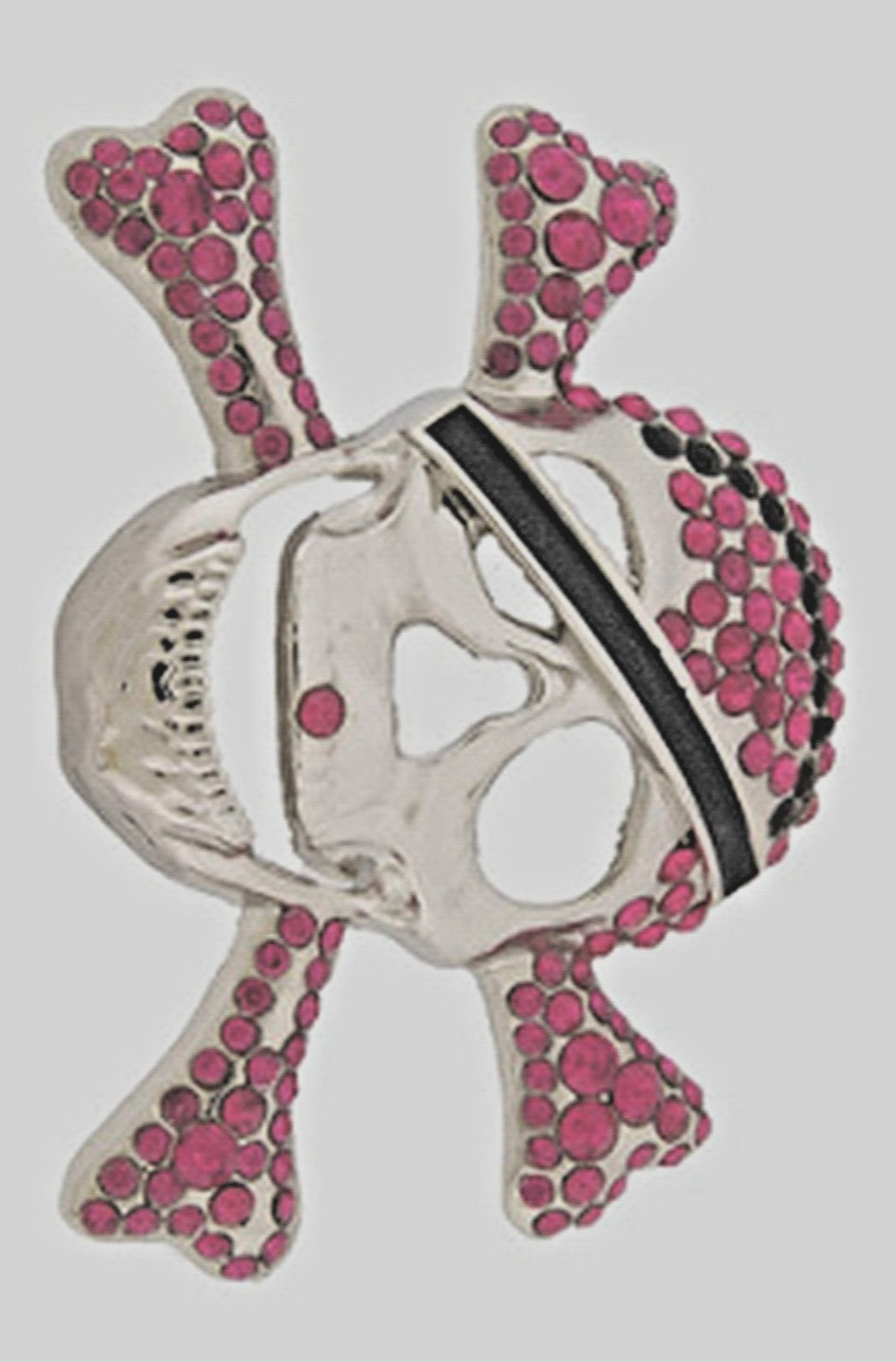 Skull Belt Buckles Crossbones Bandana Halloween Pirate Costume Bling Hot Pink