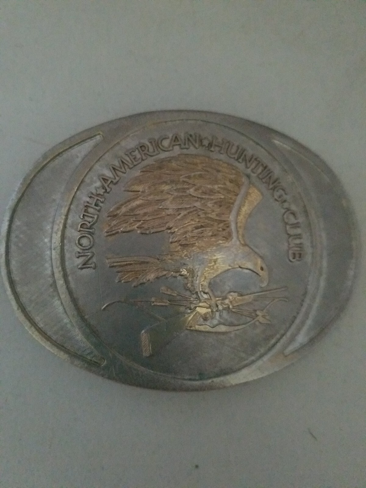 Belt Buckle 24k Gold Rhodium Over Solid Brass 5 3/8&Prime; North American Hunting Club