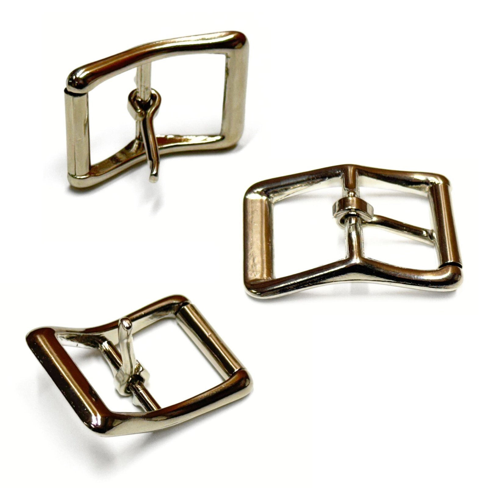 12 Pack Zinc Nickel Roller Belt Buckles – 0.5&Prime; – 0.75&Prime; – 1&Prime;