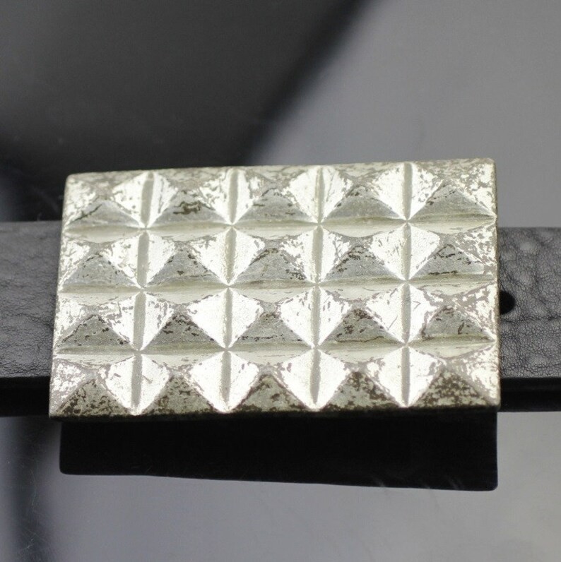 Vintage Chocolate Bar Design Metal Antique Silver Effect Belt Buckle