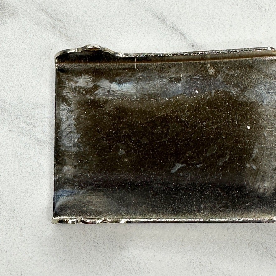 Silver Tone Web Clamp Military Style Slide Belt Buckle Simple Basic Unisex