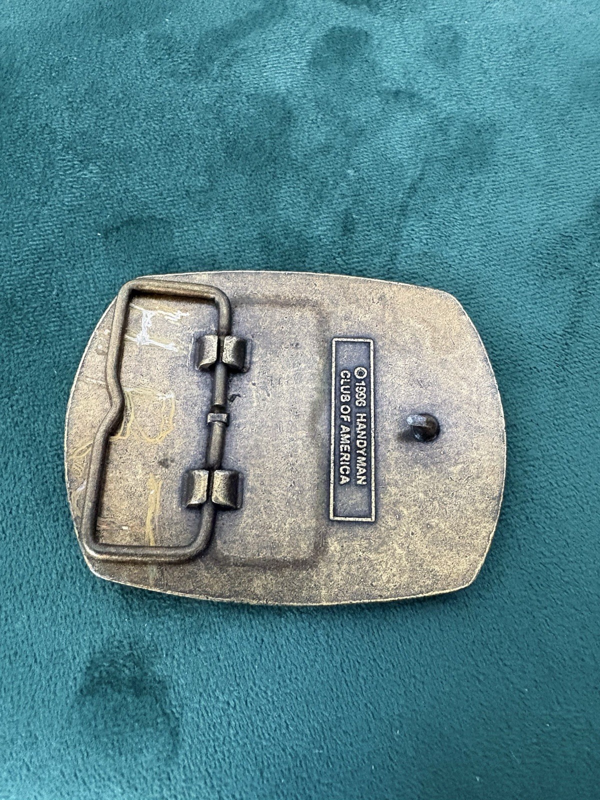 Handyman Club of America Life Member Vintage 1996 Brass Tone Belt Buckle