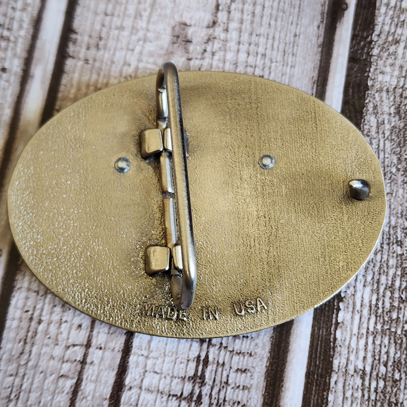 NRA Golden Eagles Pewter Belt Buckle USA National Rifle Association Western