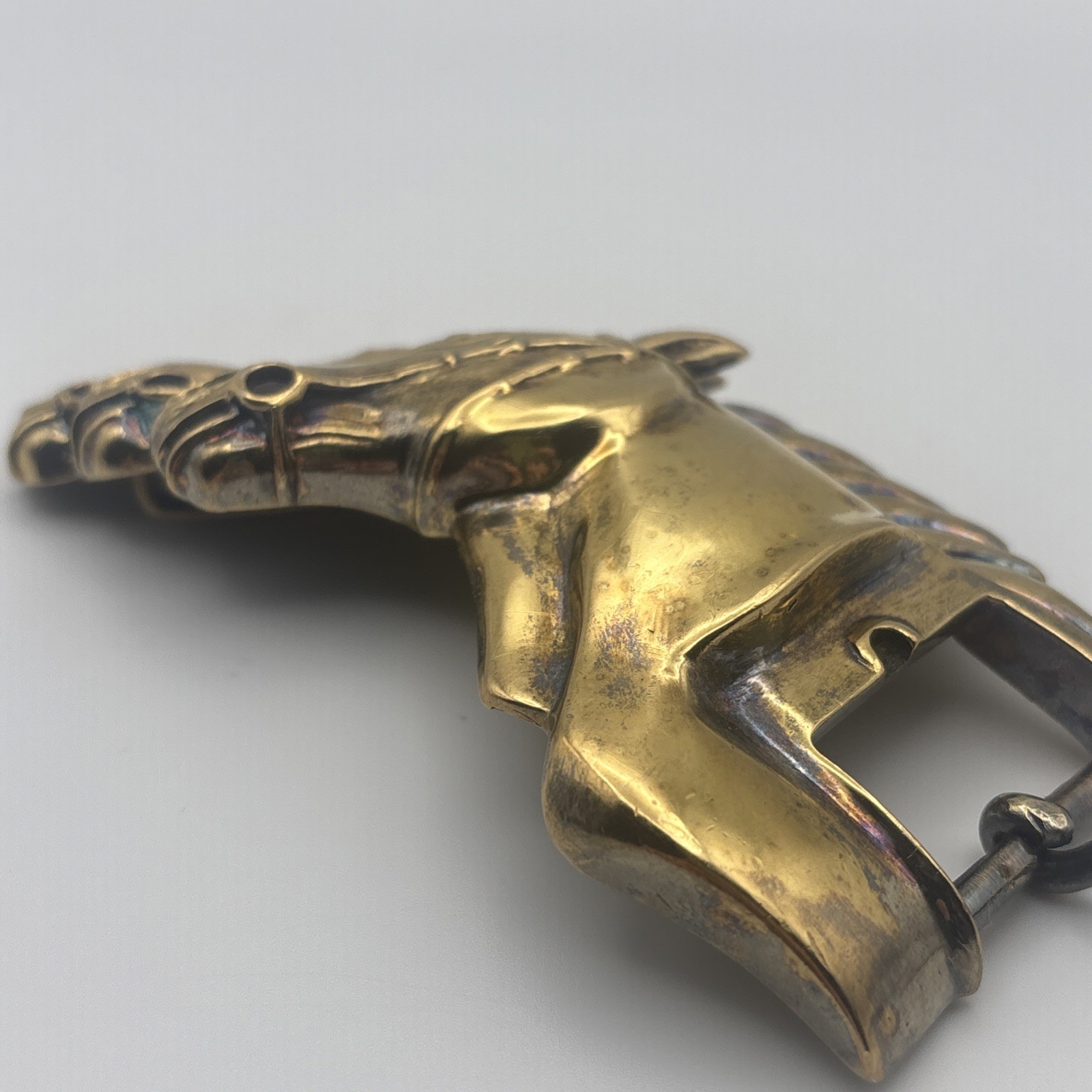 Barry Kieselstein-Cord Gold plated Sterling Silver Stallion Horse Head Buckle