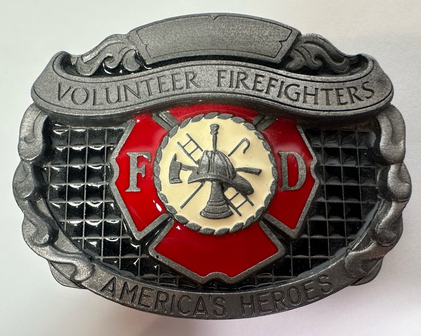 Vintage Buckles Of America Volunteer Firefighters America’s Heroes Belt Buckle