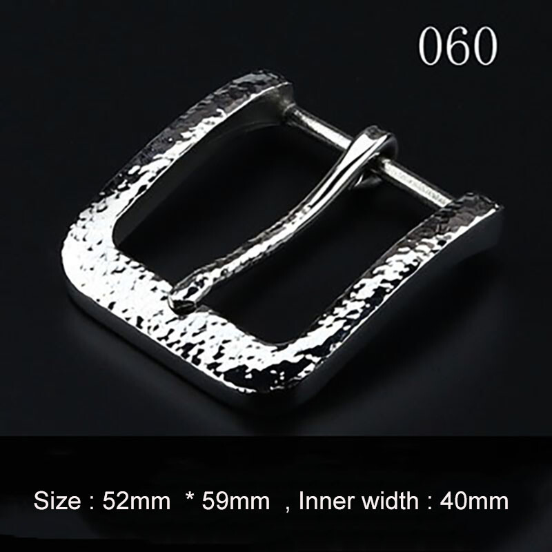 Hammered striation design stainless steel Belt Buckle for Men Women Leathercraft