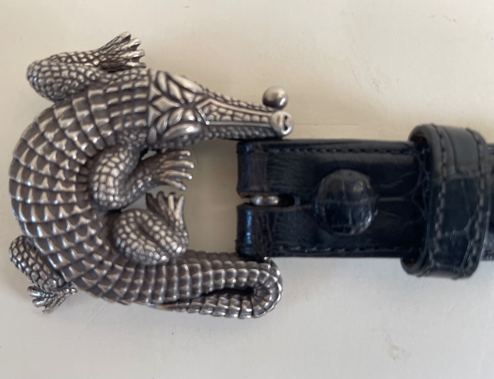 Authentic * Barry Kieselstein Cord * Vintage * Sterling Alligator Belt & Buckle