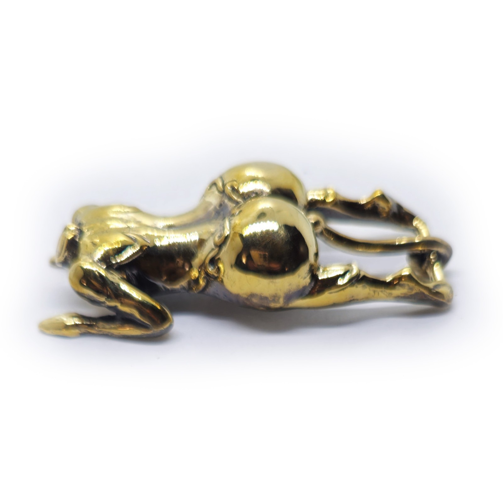 Woman Body Back Side Erotic Brass Belt Buckle