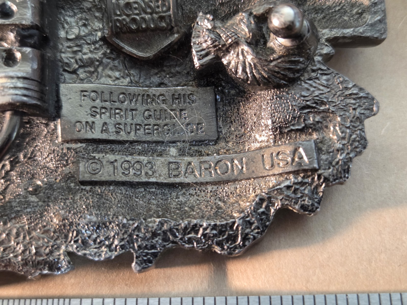1993 Vtg Harley-Davidson Superglide Freedom Rider Belt Buckle Baron USA Chief