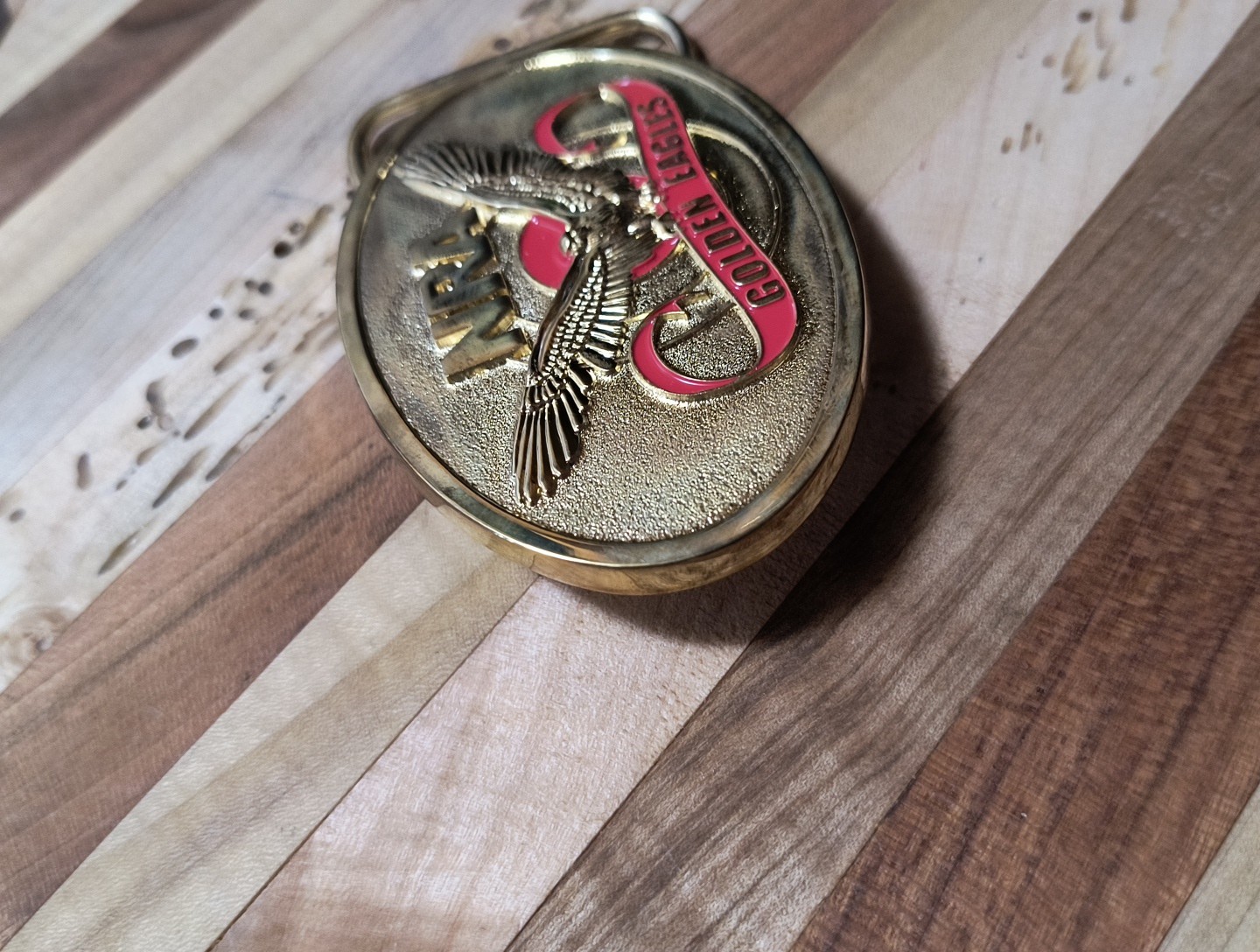 NRA Golden Eagles Belt Buckle With Original Box