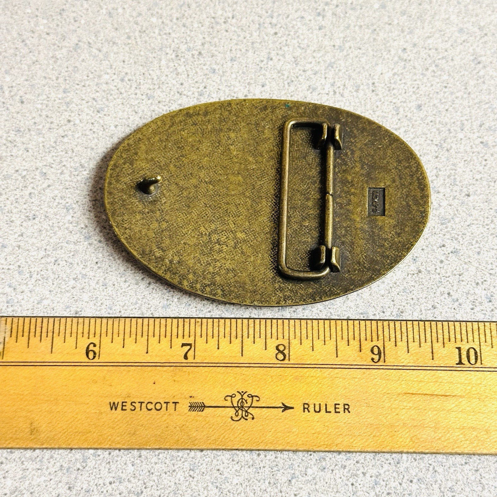 Antique Car Avon Vintage Model T Brass Automobile Vehicle Belt Buckle