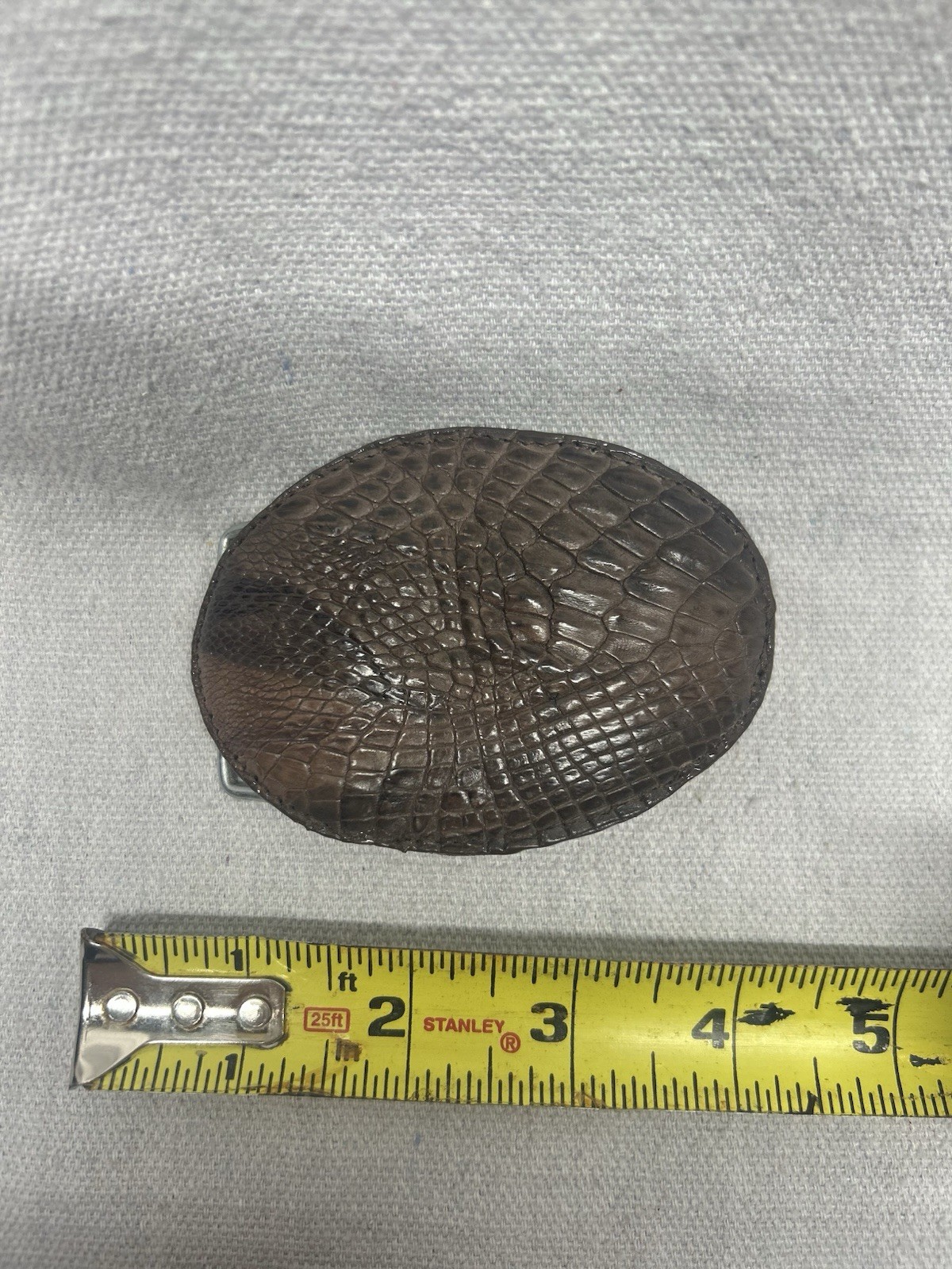 Belt Buckle New REAL Brown Alligator Leather