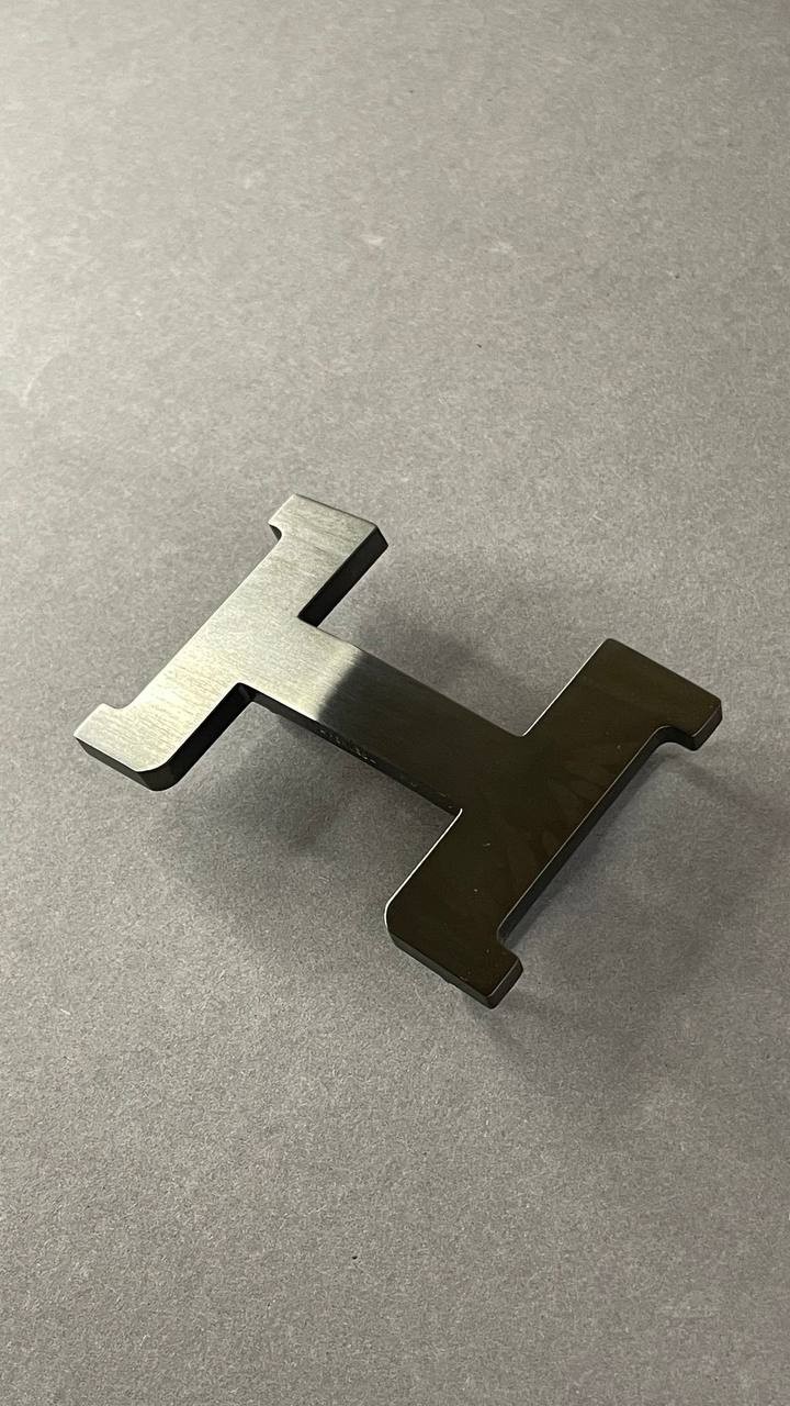 Glossy Black H Buckle 40mm 1.5` Black Hardware Belt Buckle