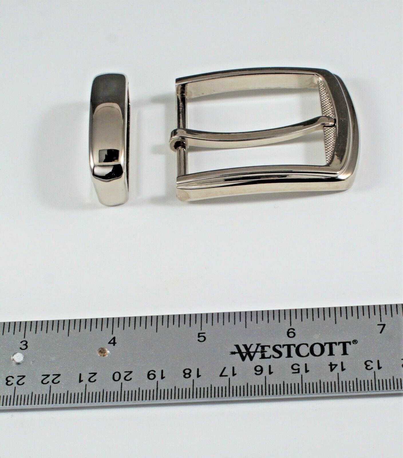 New 1 1/2&Prime;(38mm) pin buckle + loop buckle set(#T11) man women nickel color USA