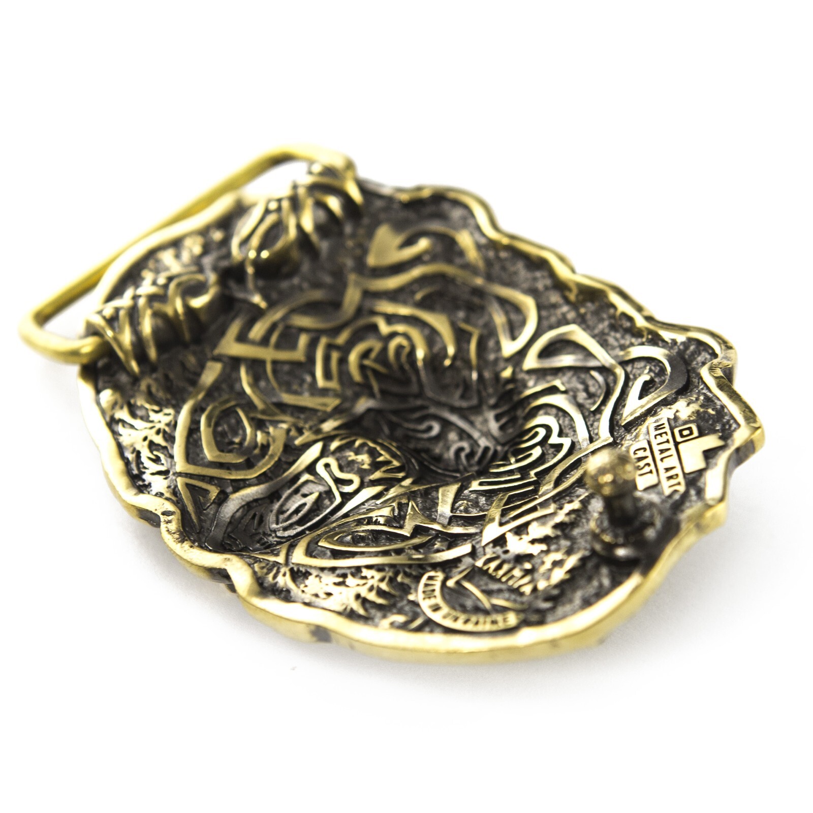 Belt buckle « Bear », Solid brass buckle, Animal belt buckle, Brown bear buckle