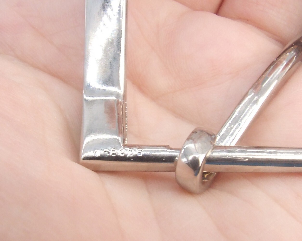 40mm Shiny Silver Tone Heavy Round Corner Square Single Prong Pin Belt Buckle