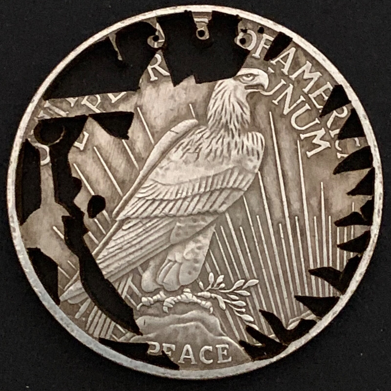 Unique Indian Warrior Skull Hobo Nickel Cut Out Coin Belt Buckle
