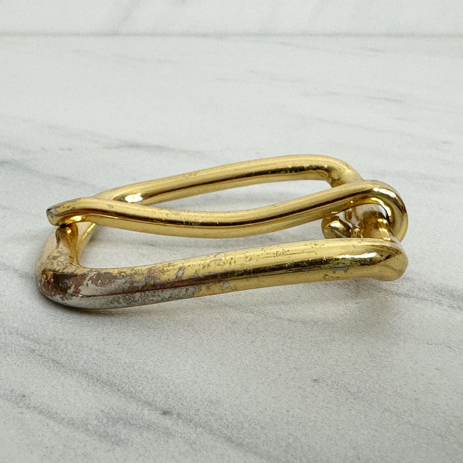 Gold Tone Rounded Simple Basic Belt Buckle