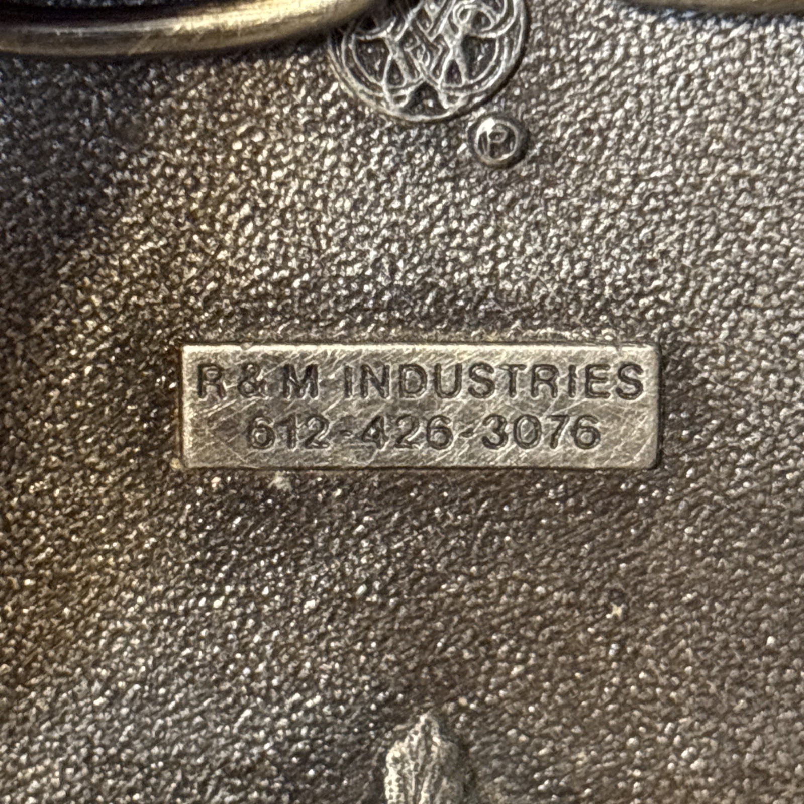 Metal Carpenter Belt Buckle (70’s or 80’s, R&M Industries) Tools Hammer Square