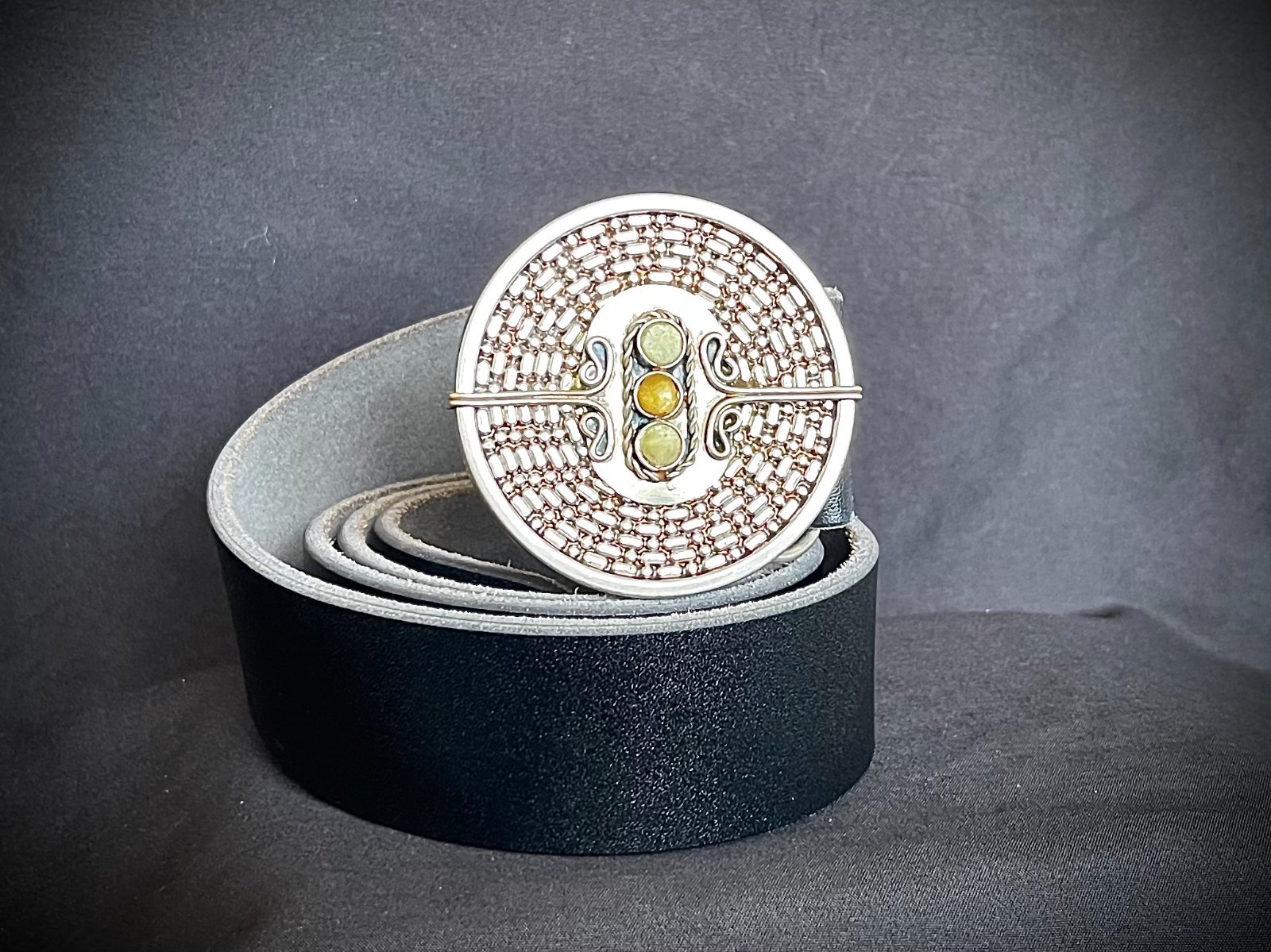 Belt Buckle 2007-2009 Archive Sterling Ring Peruvian Stones OOAK Darren McNeese