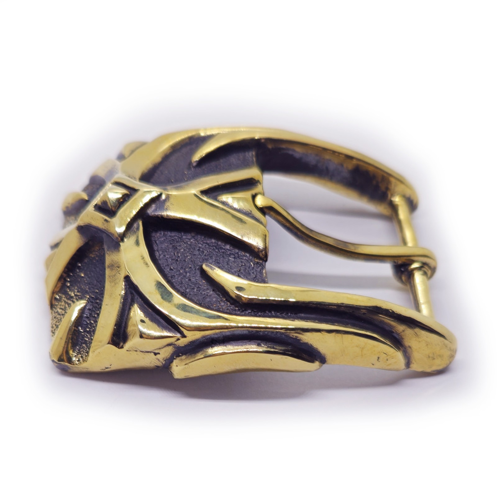 Cross Design Brass Belt Buckle