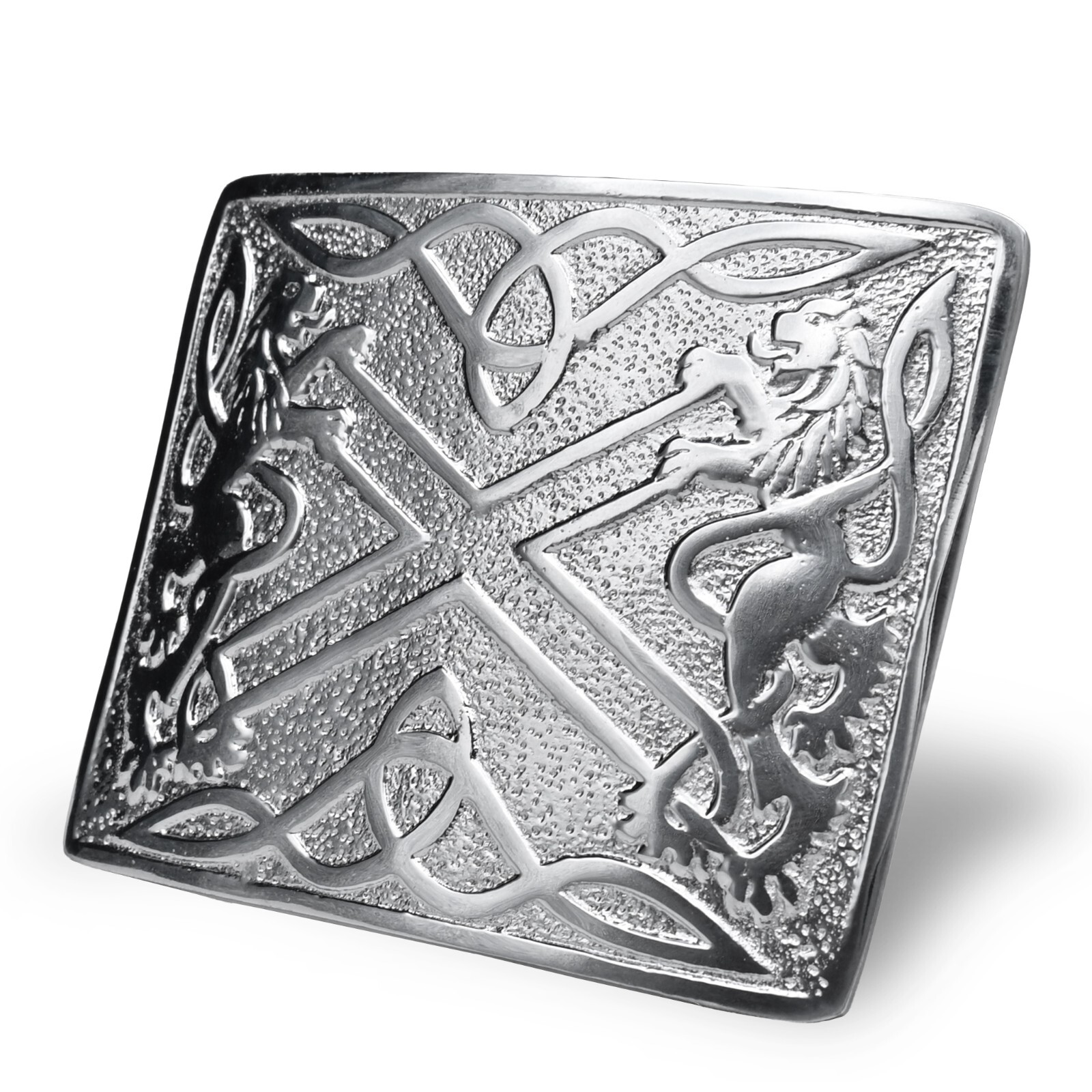 Traditional Scottish Men Kilt Belt Buckle Saltire & Lions Rampant Belt Buckle