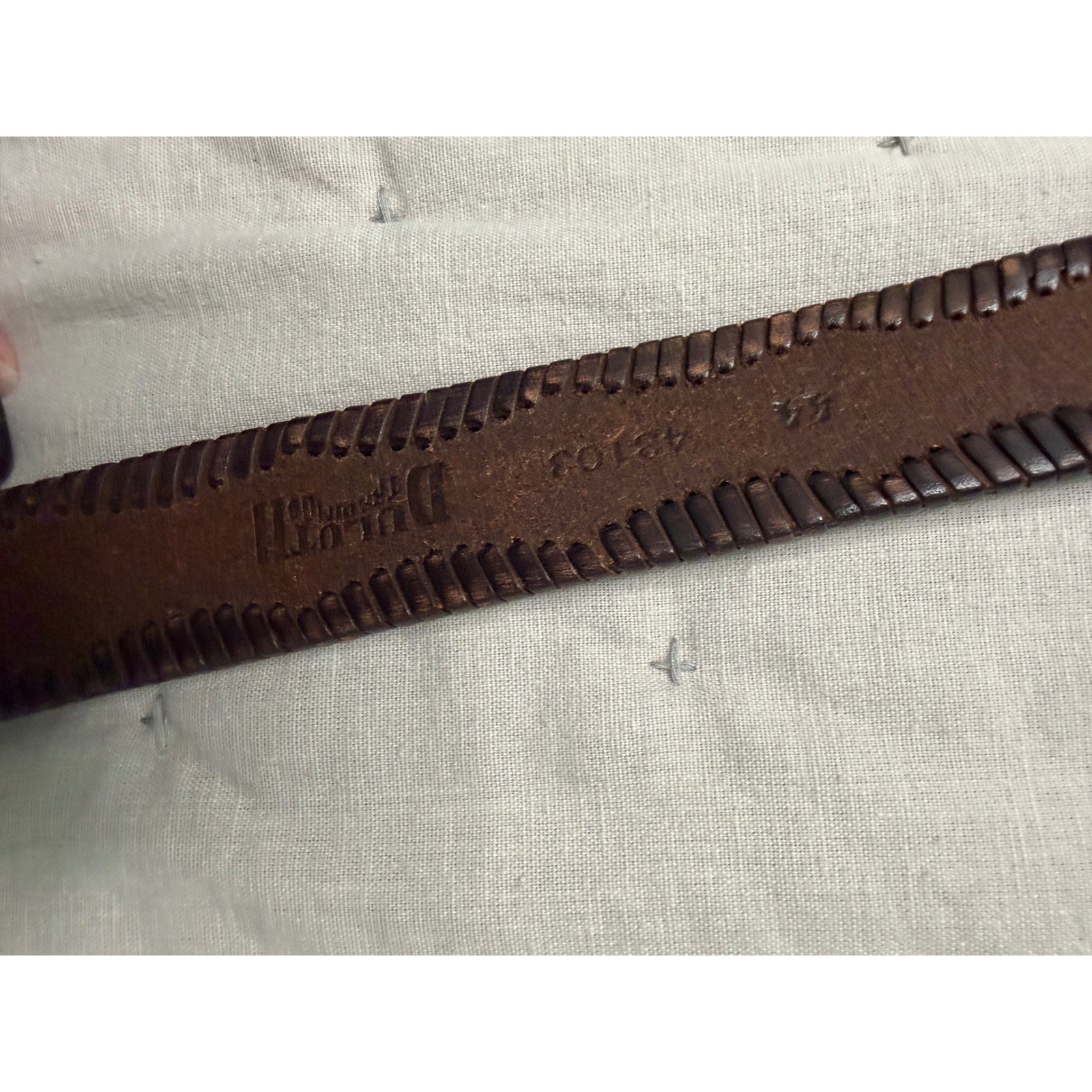 Duluth Leather Belt Mens 44 Brown Braided Solid Brass Boho Western Country