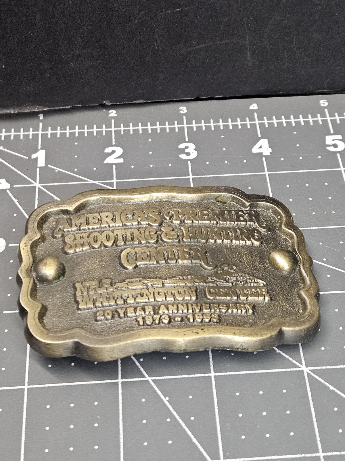 NRA Whittington Center Belt Buckle 20 Year Anniversary 1973-1993 USA Made