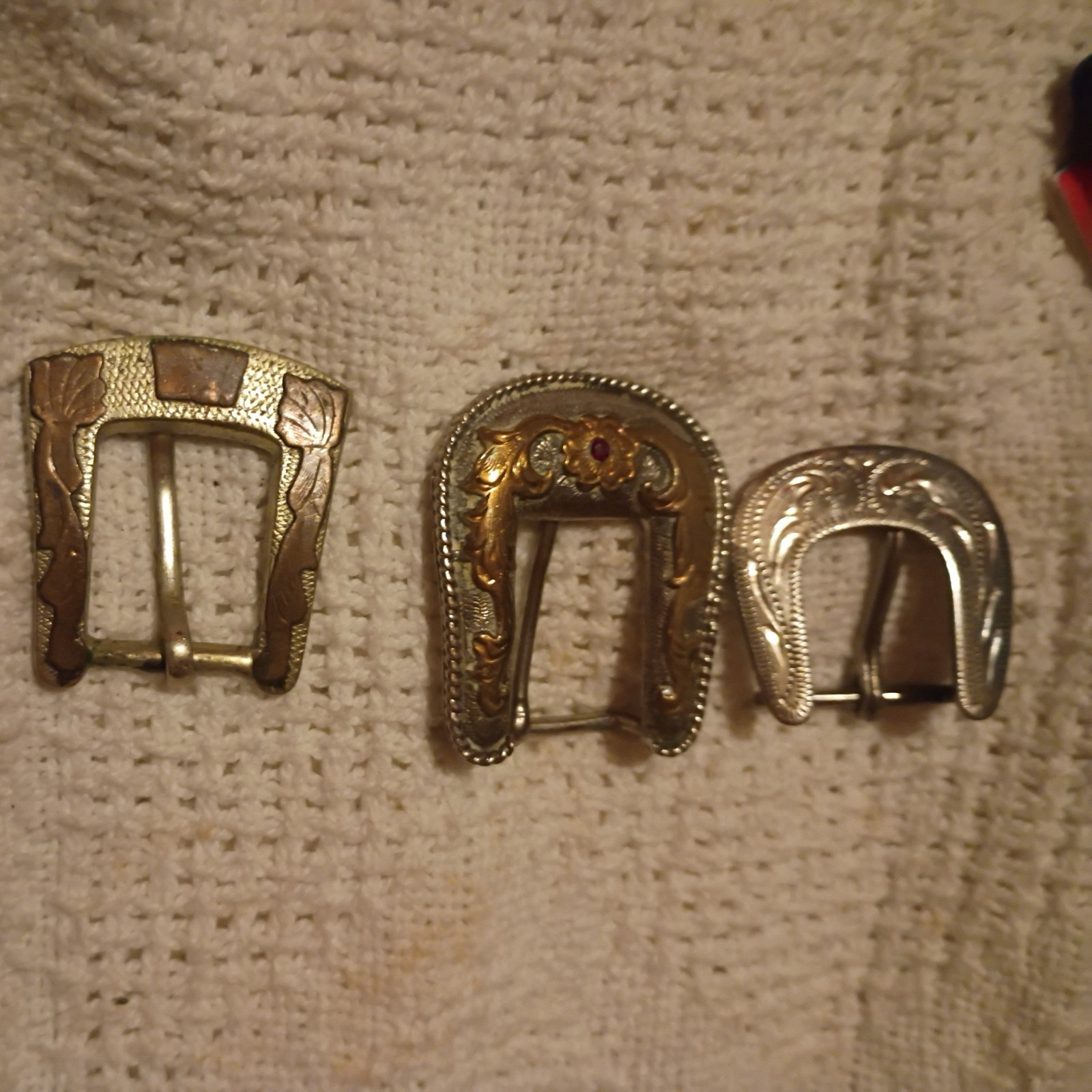 Lof of Western Belt Buckles Two Alpaca Mexico One 3D Mexico Vintage