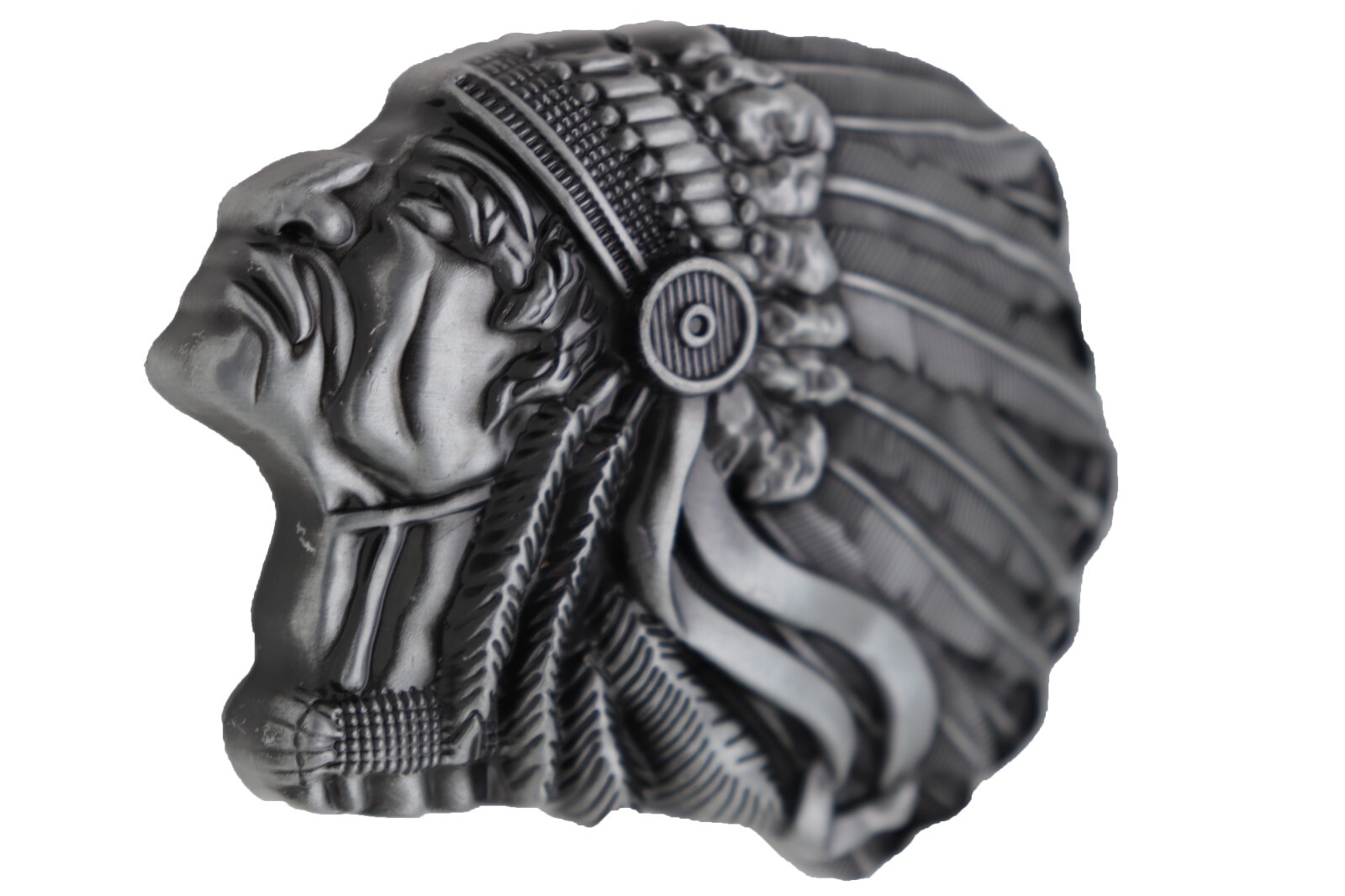 New Men Antique Dark Silver Metal Buckle Native American Indian Fashion Jewelry