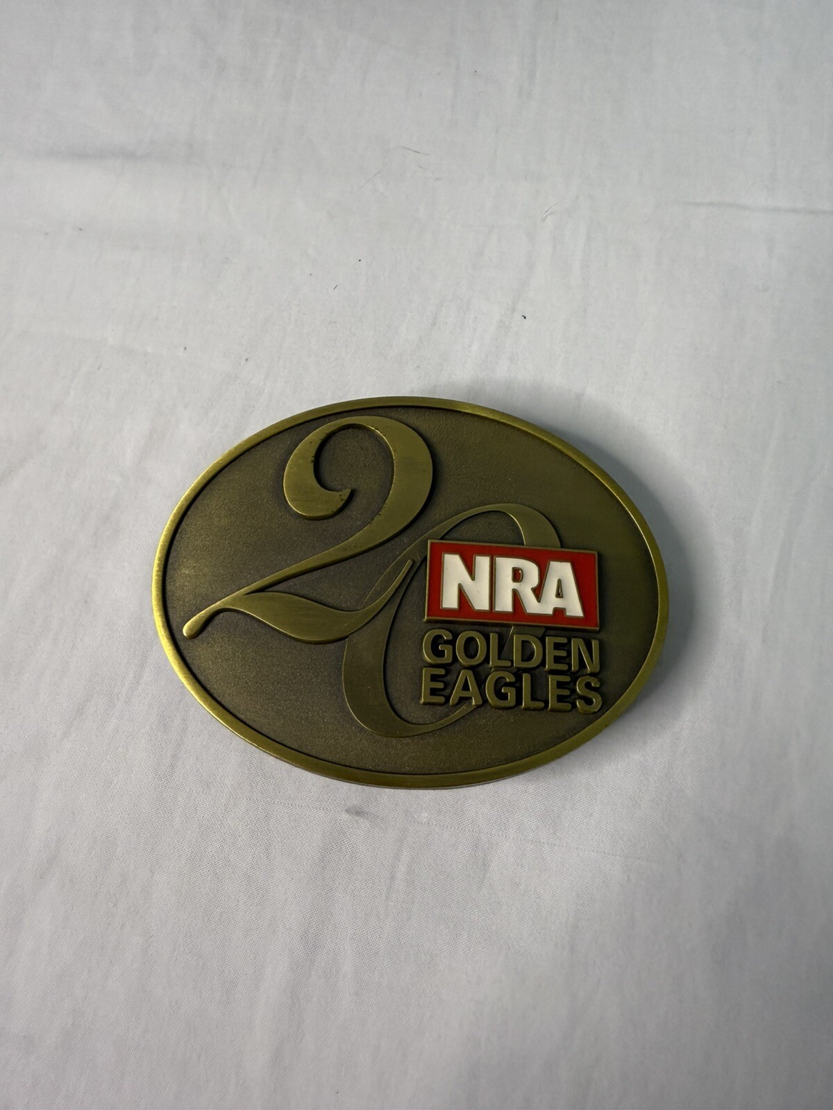 Vintage NRA Brass Golden Eagles Belt Buckle Commemorative Series NIB