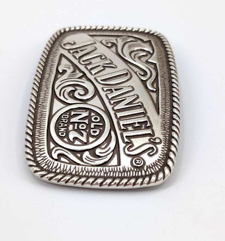 Vintage 2005 Jack Daniels Old No 7 Belt Buckle Silver Tone 5007JD Western Rodeo