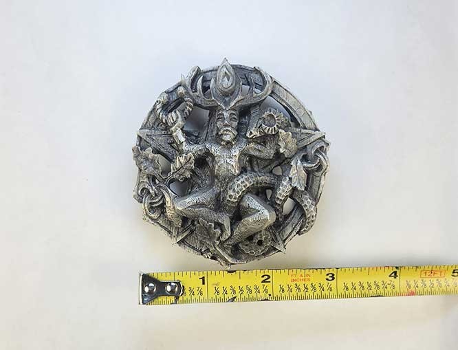 Pewter Cernunnos Belt Buckle – Dryad Design Celtic Horned God Wiccan Pagan 3&Prime;