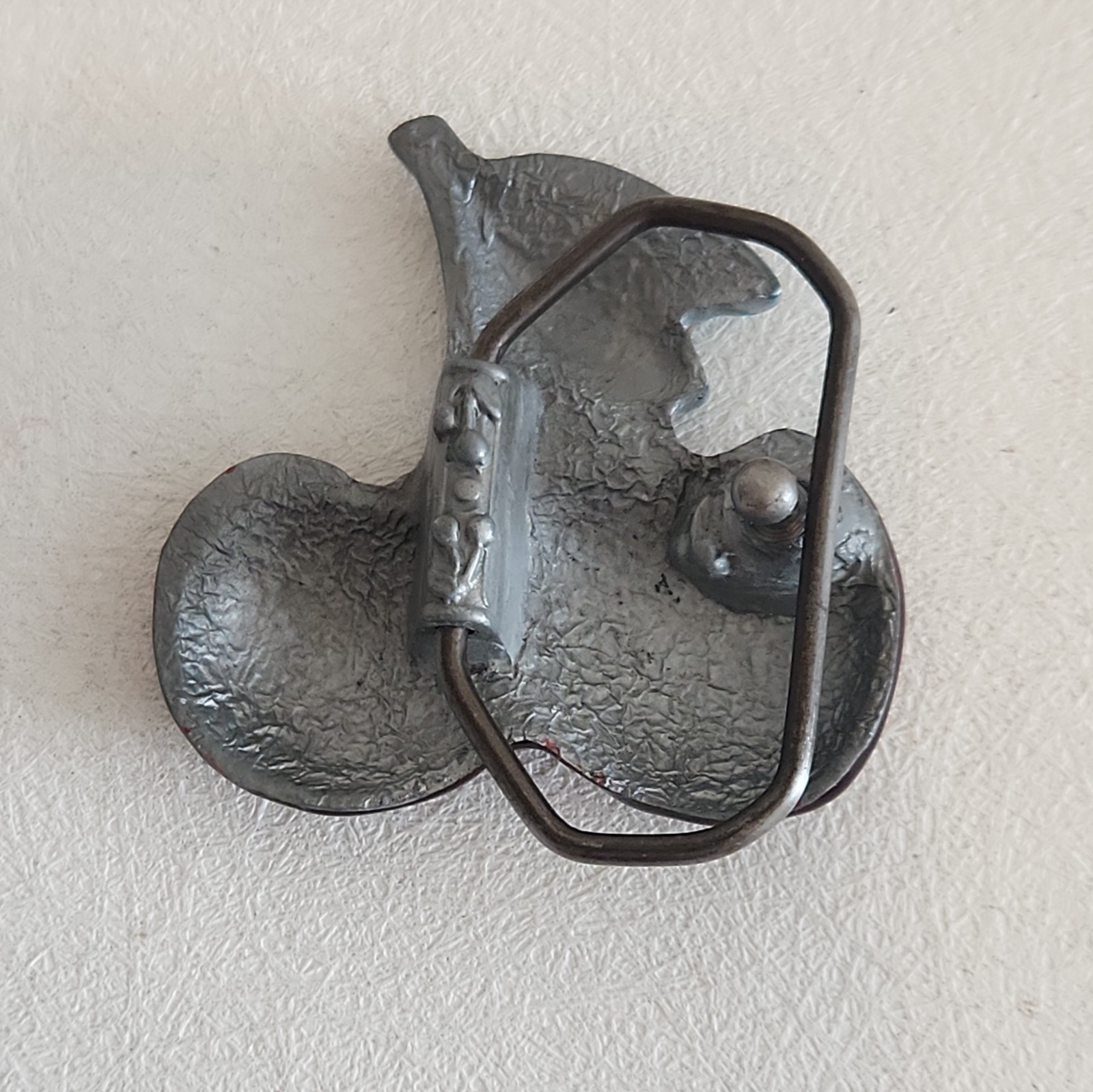Vintage Inspired Cherry Belt Buckle, Pewter Cute Y2K Accessory 🍒 Retro 90&rsquo;s
